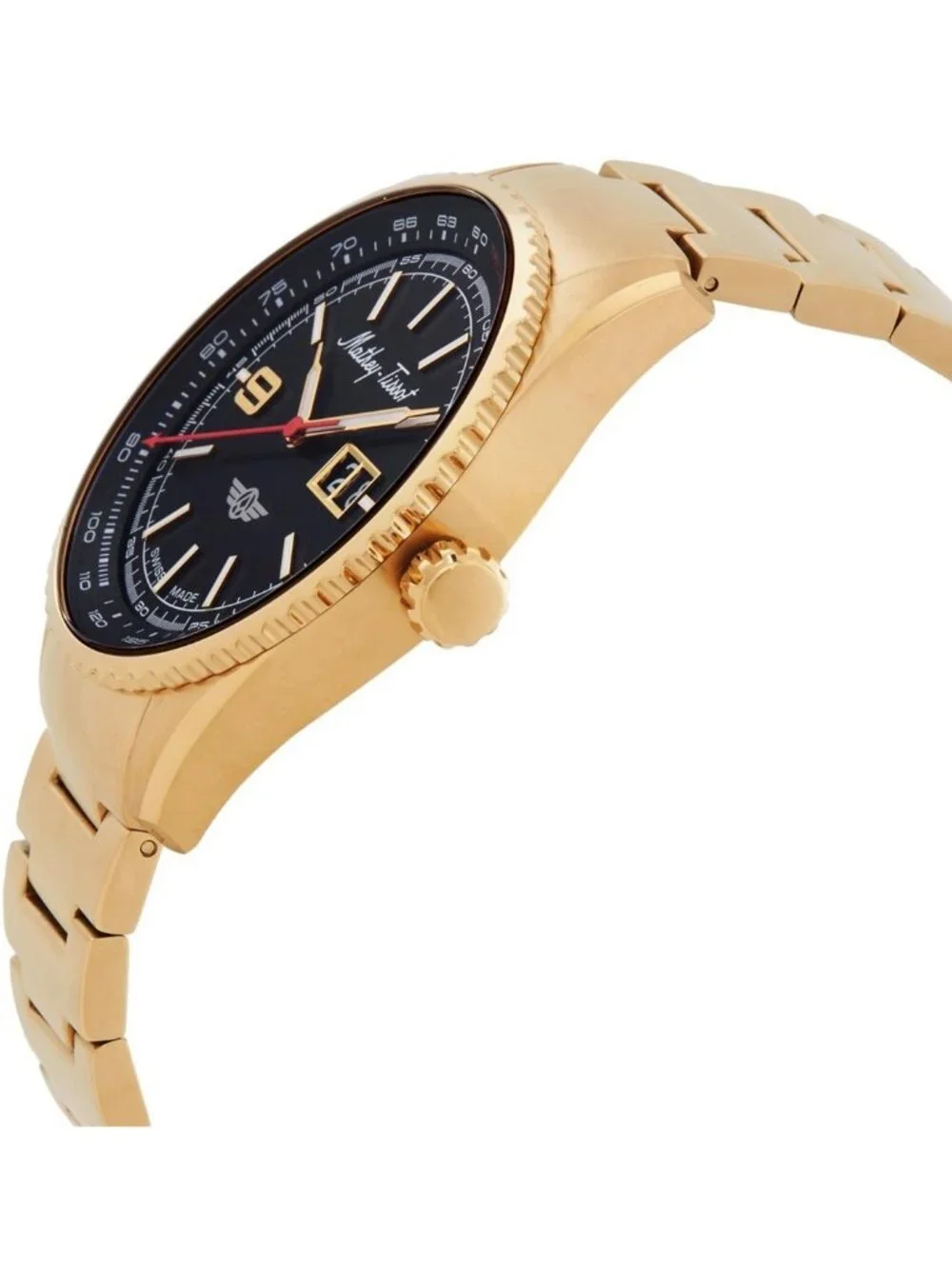 NWT Mathey-Tissot Atlas Quartz Black Dial Men's Watch
